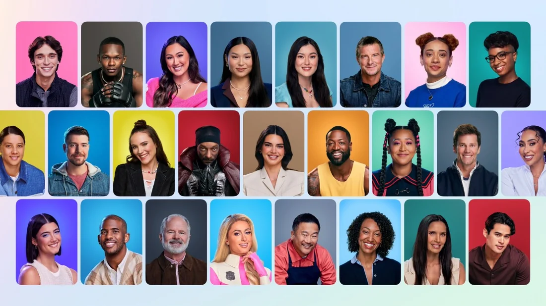 Visual published with the cited source for this record: Meta cast celebrities as beta AI personas across its messaging apps