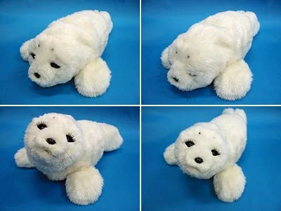 Visual for this record: A robot seal was built to be stroked, not to feel anything